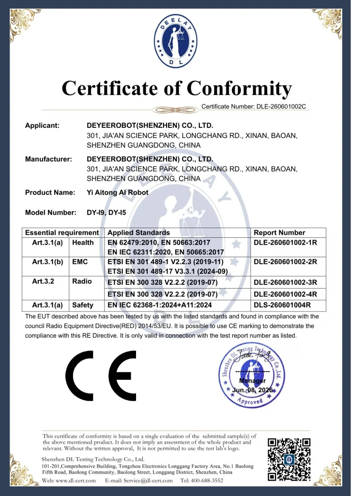 CE Certification for Moxibustion AI Robot